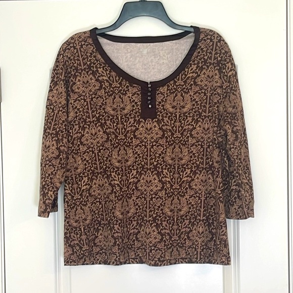 St. John's Bay Brown Shirt Size XL - Picture 1 of 6